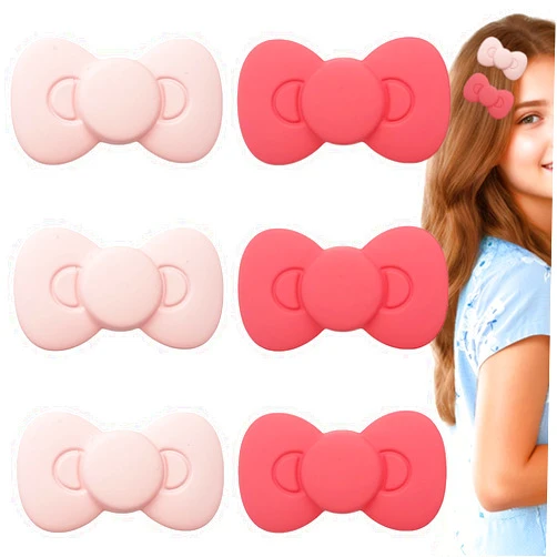 Jaczora 6 PACK Pink Bow Hair Clips for Girls,Cute Bows Hair Barrettes Hairpin Alligator Clips Kawaii Hair Accessories for Women Girls