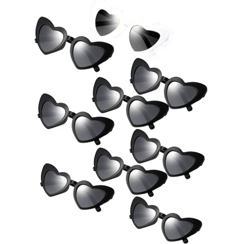 Frienda 9 Pairs Heart Shaped Sunglasses Bachelorette Heart Sunglasses Gift for Women Wedding Party Favors