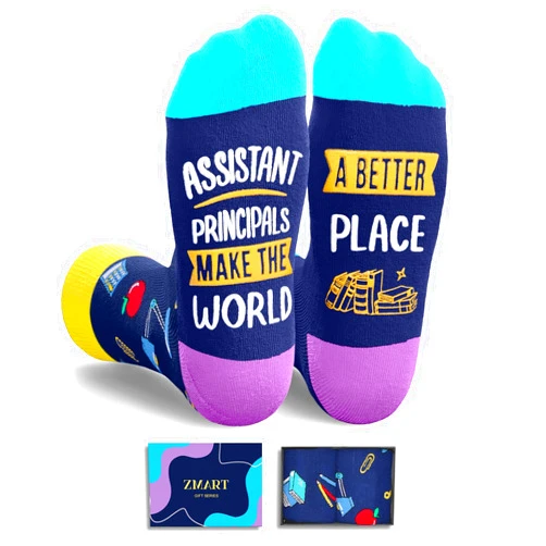 Zmart Appreciation Gifts for Men Women - Socks for Music Art Science Teacher Assistant Principal