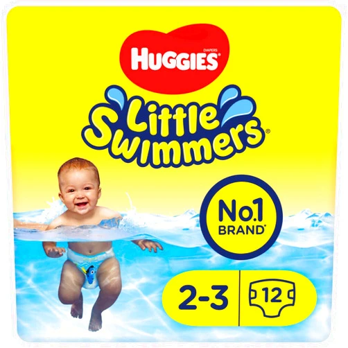 Huggies Little Swimmers Disposable Swim Nappies, Size 2-3 - 12 Nappies Total
