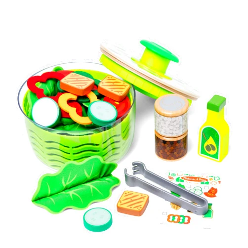 Melissa & Doug Salad Spinner Play Set, Pretend Play Food for Boys and Girls Ages 3+