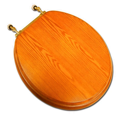 Comfort Seats C3B2R117BR Round Decorative Wood Toilet Seat