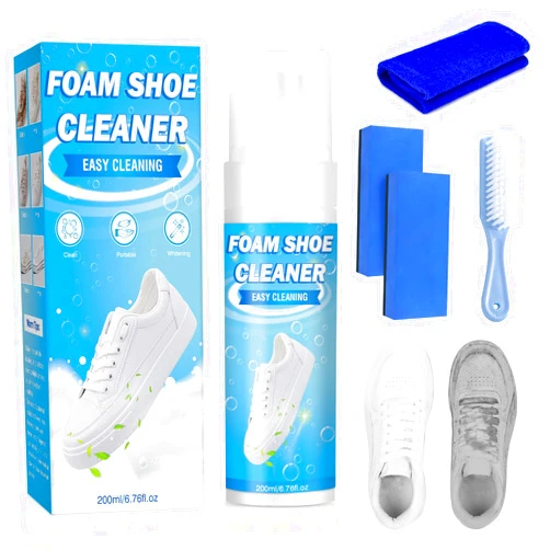 YKDILYHH Shoe Cleaner,White Shoe Cleaner Kit,200ml Sneaker Cleaner,Suede Shoe Cleaner,Shoe Cleaning Kit