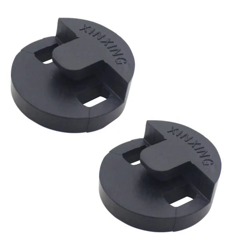TUOREN 2Pack Rubber Bass Practice Mute Round Tourte Style Mute for Upright String Double Bass Practice Silencer, Black