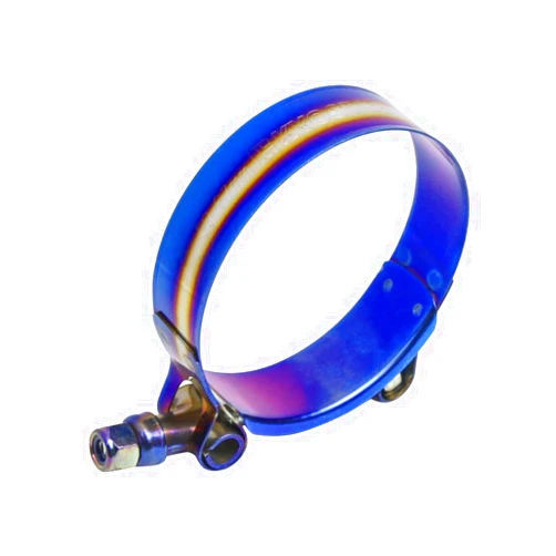WKD T-Bolt Hose Clamp Adjustable Stainless Steel Titanium Blue Clamp Diameter Ranger for 2.25