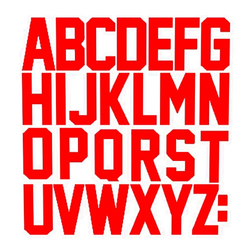 QIUKUI 4set 2 Inch Vinyl Iron on Letters Heat Transfer Letters Alphabets for Clothing T-Shirt Bag（Red）…