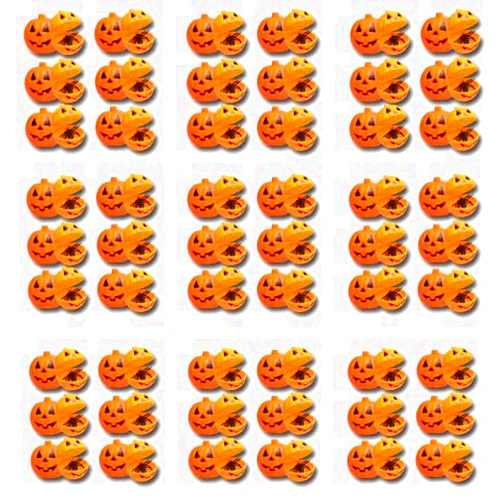 Chwang 32pcs Plastic Pumpkin box, Halloween Mini Pumpkin, Pumpkin Candy Box, Plastic Pumpkin Storage Candy Box Tinker Toys Mini Gift Box, Halloween Party Supplies and Gift Props (32 pcs)