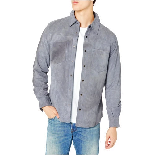 [BLANKNYC] Men's Luxury Clothing Suede Shirt Jacket, Comfortable & Stylish Shacket