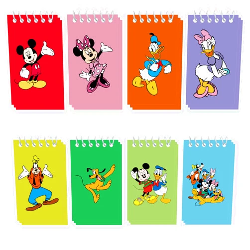Focut 24 Pieces Mini NotePads Mouse Themed Party Favor as Mickey Minnie Theme Notepads Spiral Notepads Birthday Teacher Classroom Rewards Supplies for Kids Party Goody Bags Stuffers, 2.36 x 3.94 Inches
