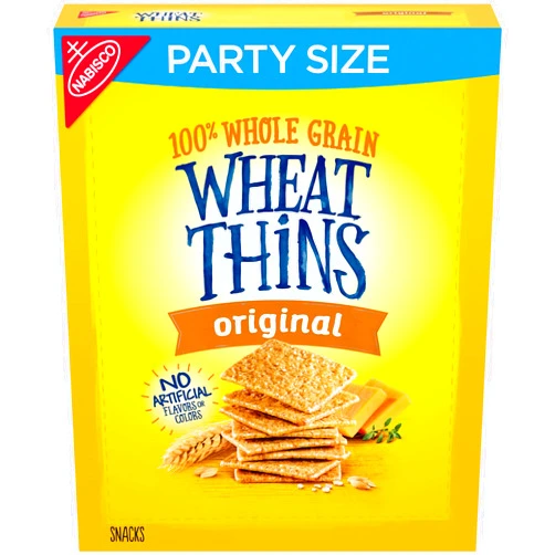 Wheat Thins Original Snacks, Whole Grain Wheat Crackers, Snack Crackers, Party Size, 20 oz Box