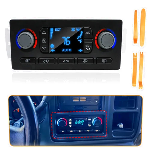Czobloik 15201969 Climate Control Module 599-211XD Compatible with Cadillac Escalade Chevrolet Silverado Suburban Tahoe GMC Sierra Yukon 2005-2007,AC Heater Climate Control,Replaces 15201969 15107730 15105215