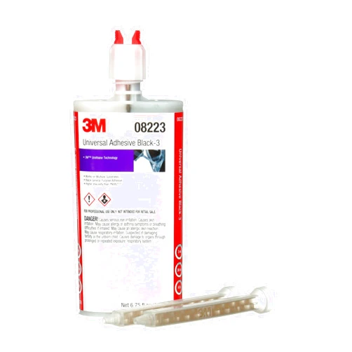 3M Universal Adhesive Black - 3, 08223, High Viscosity, Gap Filling, Durable, Industrial, 200 mL Cartridge