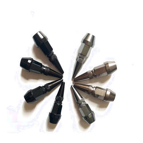 JRangelp 8PCS Tire Valve Stem Caps Long Impale Spike Tire Valve Caps Set Universal Stem Covers Valves for Car, SUVs, Trucks, Bike, Motorcycle and More(Black+Gray)
