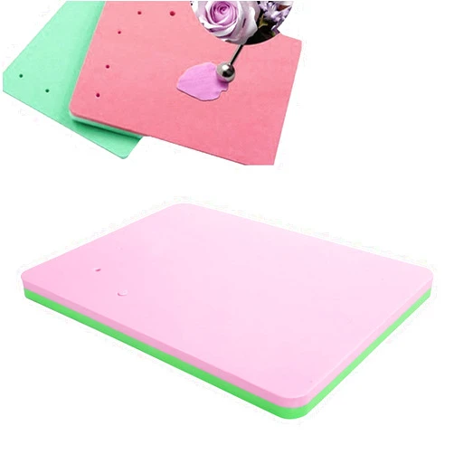 TITA-DONG 5 Holes Rectangular Fondant Cake Flower Drying Mat, Cake Fondant Mat, Fondant Sponge Pad, Sugar Craft Flower Modelling Tool for Sugarcraft, Cake Decorating, Handmade