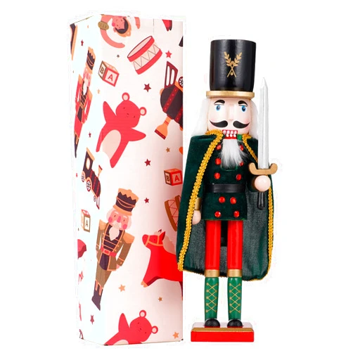 COMBIUBIU 14.8 inch Christmas Decorations Nutcracker Ornaments,Wooden Nutcracker Figures,Festive Collectible Nutcracker Gift forTable Desktop Fireplace Thanksgiving Christmas Decor
