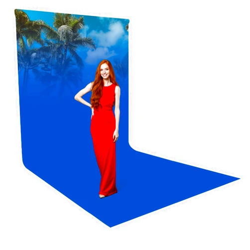 JS JULIUS STUDIO Julius Studio 5 ft.(W) X 10 ft.(H) Blue Chromakey Photo Video Studio Fabric Backdrop, Background Screen, Photography Studio, JSAG744