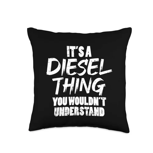 BoredKoalas Truck Pillows Trucker Driver Gift Diesel Thing Trucking Truck Driver Trucker Mechanic Gift Throw Pillow