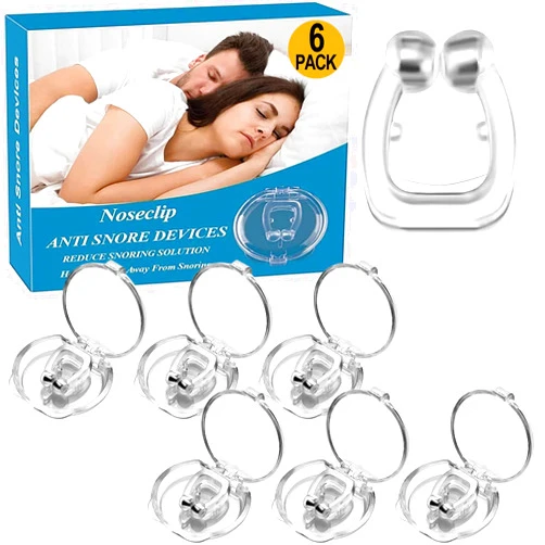 AlcoSense Masterplug Anti Snoring Devices Silicone Magnetic Anti Snoring Nose Clip, Snore Stopper With Adjustable Magnet, Snoring Solution Nasal To Relieve Snore, Stop Snoring For Men And Women 6 Pcs