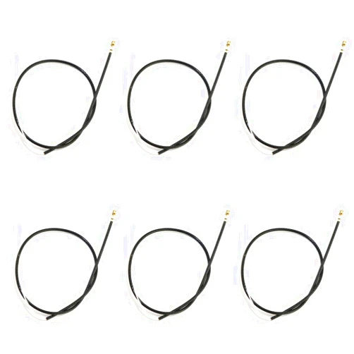 RuiLing 6-Pack 2.4G Receiver Antenna with IPEX4 Generation Port RF113 Silver Jacketed Cable 5.9Inch for Frsky, Futaba, JR, Hitec, Flysky, and Orange RX Receiver and Remote Controller