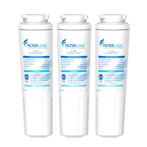 Filterlogic UKF8001 Replacement for EveryDrop Filter 4, Whirlpool EDR4RXD1, Maytag 4396395, UKF8001AXX-200, UKF8001AXX-750, 46-9006, Puriclean II, FMM-2, FL-RF07, Refrigerator Water Filter, Pack of 3