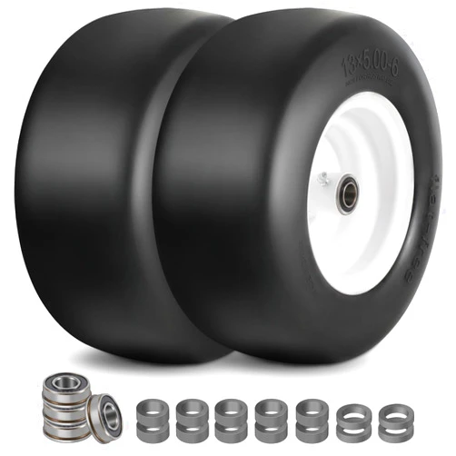 Aukivon 13x5.00-6 Flat Free Tire and Wheel with 3/4