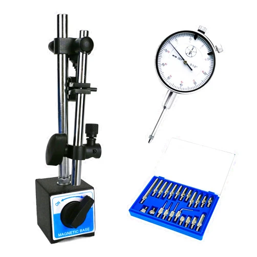 JOMBULL Dial Indicator with Magnetic Base Holder Differential Backlash Gauge 0-1