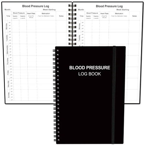 Heveboik Blood Pressure Log Book - Record & Monitor Your Daily Blood Pressure, Heart Rate Readings at Home, 5.8