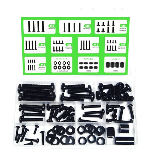 DOBOLAN Universal TV Mounting Hardware Screw Kit Set with Box - M4 M5 M6 M8 Screws and Washers Spacers, Suitable for Most Brand televisions/Monitors