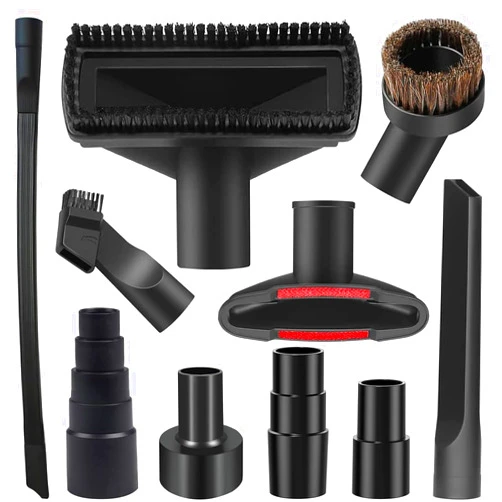 Riiriou 10PCS Universal Vacuum Attachments Kit Wet Dry Plastic Vacuum Hose Adapter 1-1/4