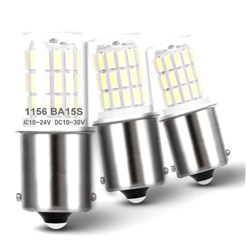Heifymi BA15S LED Bulbs 12V,1156 1141 1003 LED Light Super Bright 6000K Bayonet Bulb Socket Single Contact,AC10-24V Replacement for Landscape Path RV Camper Trailer Boat Trunk Interior Lights,3Pack