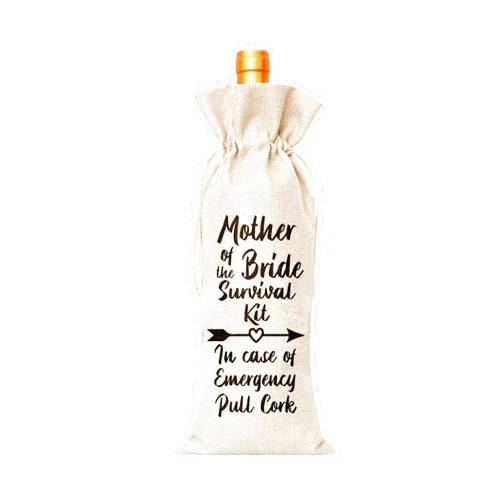 Doreen's Boutique Mother of Bride Survival Kit Wine Bag, Gift for Bride's Mother, Mother-in-law – 1 Pc(A002)
