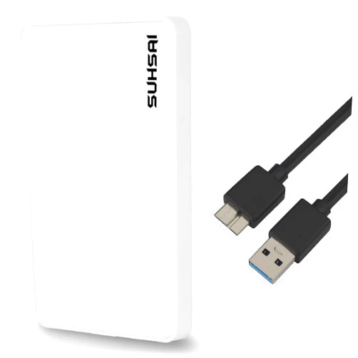 SUHSAI Portable External Hard Drive 500GB USB 3.0 Slim Pocket Size Hardisk Gaming Harddrive Storage and Data Backup Memory Extended 2.5