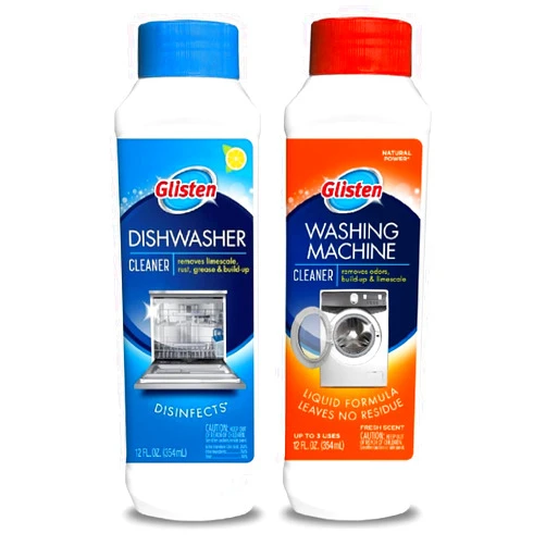 Glisten Dishwasher Magic AND Washer Magic, Value Pack, 12 Fl. Oz. bottle of each