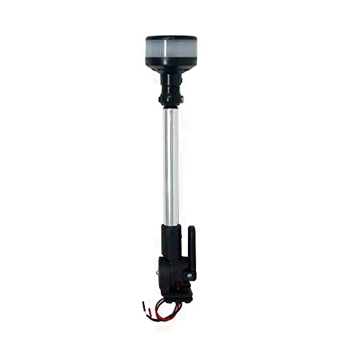 FISHMASTER MARINE TOWERS AND ACCESSORIES Fishmaster Boat Navigation Light - 12 Inches White LED Fold Down Stern Light, 360 Degree 2 NM Visibility Anchor Light for Pontoon or Fishing Boats