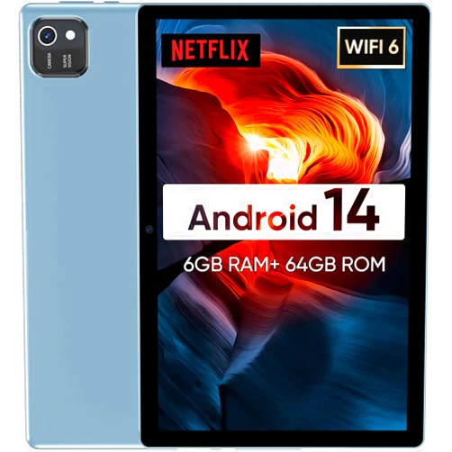 COLORROOM Android 14 Tablet, 2025 Tablet 10 inch,6GB+64GB+512GB Expand, 2.0GHz Processor, IPS Touchscreen Display, 6000mAh Battery, 5GHz+2.4GHz Dual WiFi,Bluetooth 5.0,GPS, Split Screen Support, Dual Cameras