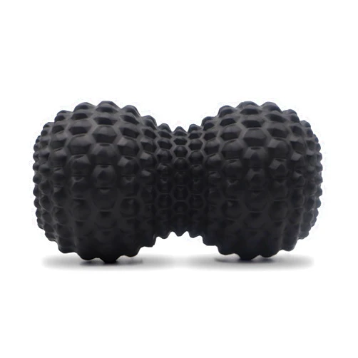 KITWILD Peanut Massage Ball, Double Lacrosse Massage Roller Ball for Deep Tissue Muscle Massage, Physical Therapy, Myofascial Release, Muscle Knots, and Yoga Therapy (Black)