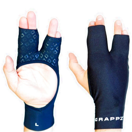 Grappz Finger Support Athletic Compression Gloves – Athletic Buddy Tape & Trigger Finger Splint Alternative – Finger Sleeve & Brace, Arthritis Pain Relief & Joint Stabilizer for All Sports, Unisex M