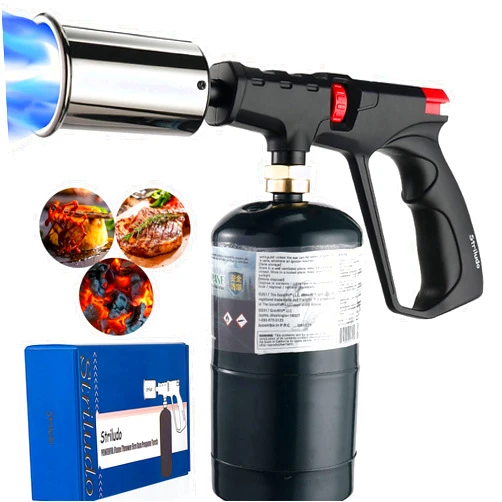 Striludo POWERFUL Grill & Cooking Propane Torch,Sear Torch Sous Vide,Culinary Kitchen Blow Torch,Campire Charcoal Starter,Adjustable Flame Thrower,Fire Gun for Steak,BBQ (Tank Not Included)