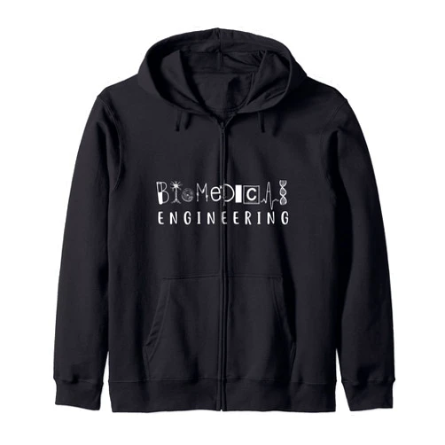 Biomedical Engineer Apparel By Design Tee Company Biomedical Engineering Sciences Biomed Engineer BME Gifts Zip Hoodie