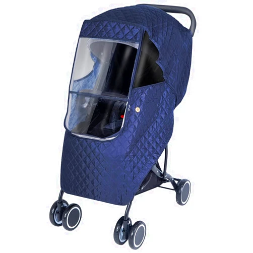Cepairng Winter Stroller Weather Shield Universal,Baby Stroller Rain Cover Waterproof,Travel Strollers Raincoat,Pushchairs Accessories,for Colder Weather,Protect from Snow Wind Sun Dust (Navy Blue)