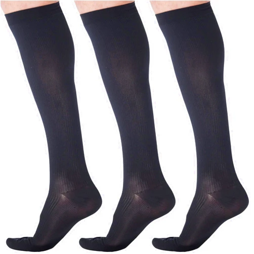 ABSOLUTE SUPPORT (3 Pack) Unisex Graduated Compression Socks 20-30mmHg - Made in USA