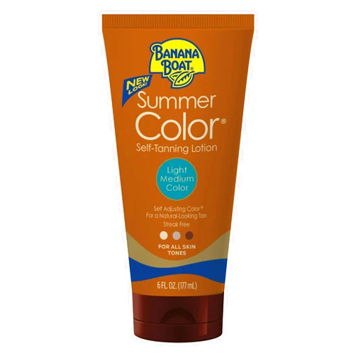 Banana Boat Summer Color Self Tanning Lotion, 6oz | Light Medium Color for All Skin Tones, Self Tanner Lotion, Sunless Tanning Lotion, Banana Boat Self Tanner, 6oz