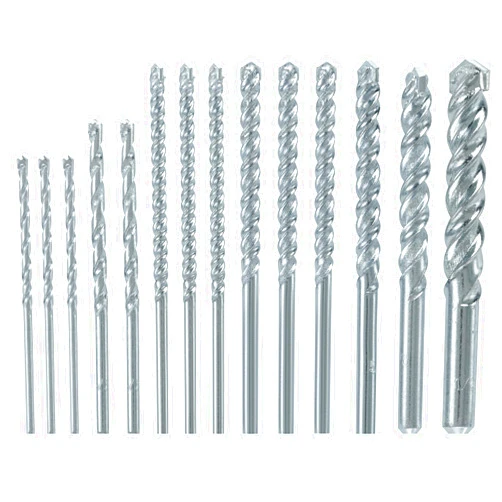BOSCH BM5000 14-Piece Fast Spiral Rotary Masonry Carbide Tip Bits Assorted Set for Rotary Drilling Applications in Block, Brick, Masonry