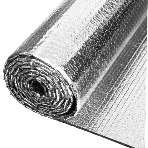 YoleShy Double Reflective Insulation 48 in X 10 FT RV Window Insulation for Summer Bubble Reflective Foil Insulation Aluminum Foil Thermal Insulation Foam for Windows, Roof, RV, Car