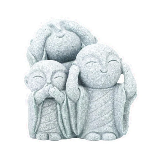 SEEK RARE Mini Monk Buddha Statue Green Sandstone Statues Zen Monk Praying Statue Sculptures for Wealth Good Luck Feng Shui Decor Home Fish Tank Aquarium Garden (Style 3)