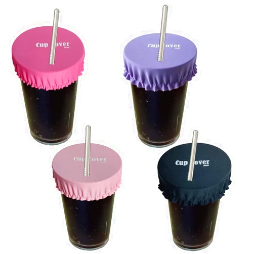JXLESW 4 Pack Anti Spiking Drink Cover, Reusable Protection Fabric Cup Covers for Safety in Clubs and Bars