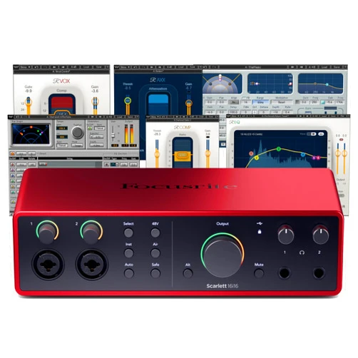AudioDeluxe Focusrite Scarlett 16i16 Studio (4th Gen) USB Audio Interface and Waves Musicians 2 Bundle