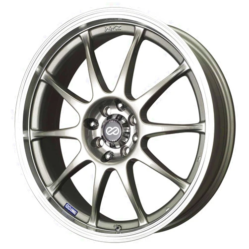 Enkei 15x6.5 Enkei J10 (Silver w/ Machined Lip) Wheels/Rims 4x100/114.3 (409-565-01SP)