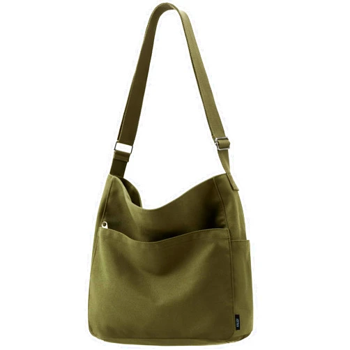 KALIDI FANCY FOREST KALIDI Canvas Tote Bag Large Hobo Crossbody Shoulder Handbag Zipper Messenger Bag for Women or Men Casual College Work