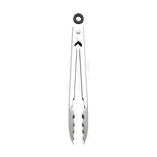 KitchenAid Gourmet Stainless Steel Serving Tongs with Hang Hook and Secure Closing Lock, 9 Inch, Stainless Steel